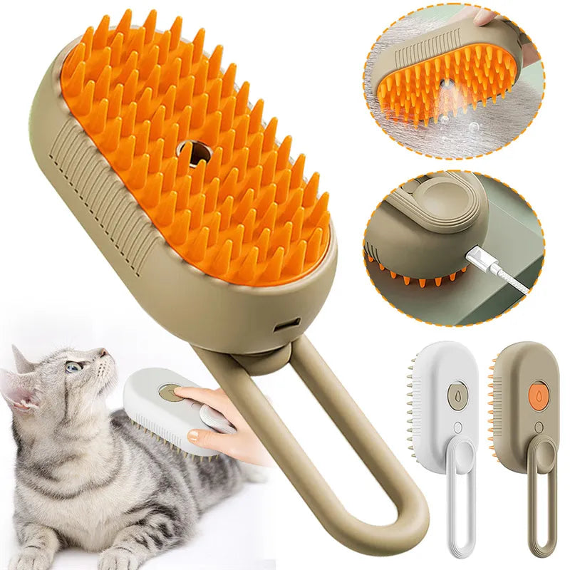 3-in-1 Steam Pet Brush
