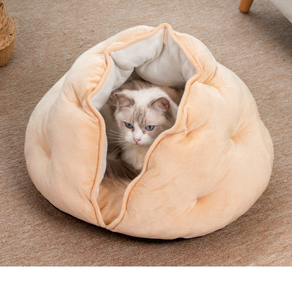 Semi-closed Four Seasons Dumpling Cat Nest Plush