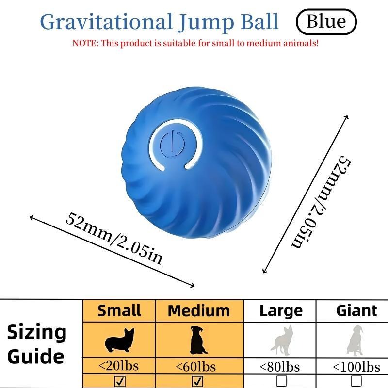 Blue and Orange Pet Bounce Ball for Cats & Dogs