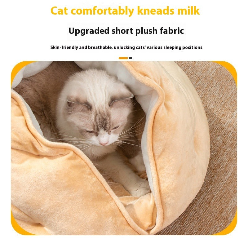 Semi-closed Four Seasons Dumpling Cat Nest Plush