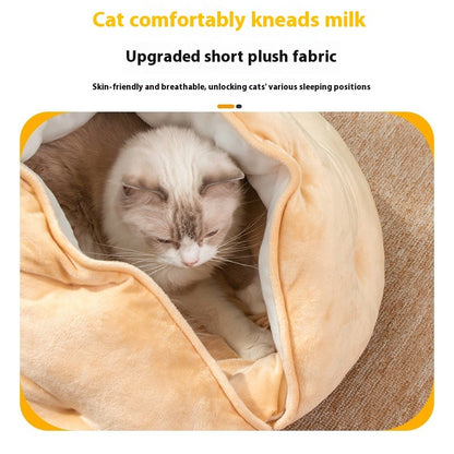 Semi-closed Four Seasons Dumpling Cat Nest Plush