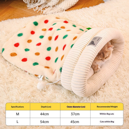 Personalized Warm Cat Bed Sleeping Bag