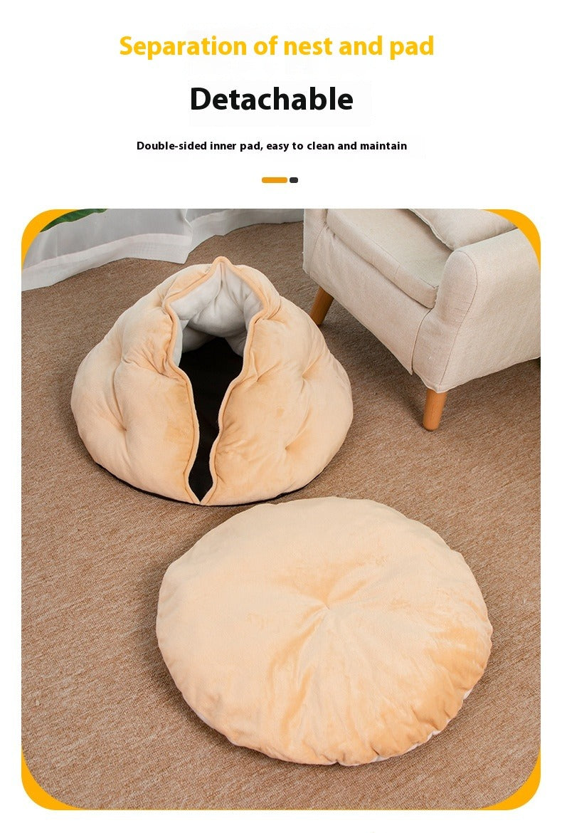 Semi-closed Four Seasons Dumpling Cat Nest Plush