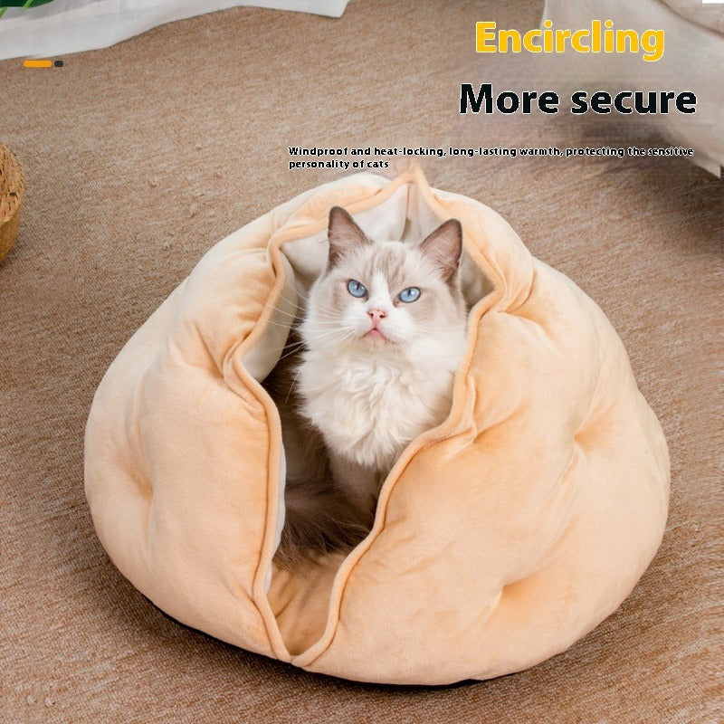 Semi-closed Four Seasons Dumpling Cat Nest Plush