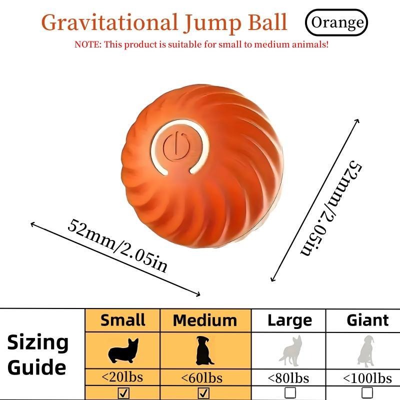 Blue and Orange Pet Bounce Ball for Cats & Dogs